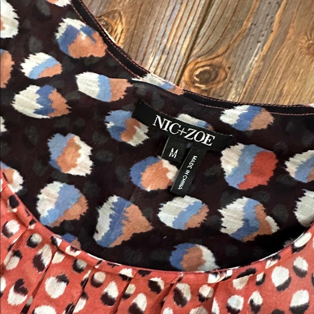 NIC+ZOE Blue Dahlia spaghetti strap maxi dress Medium - Picture 5 of 10